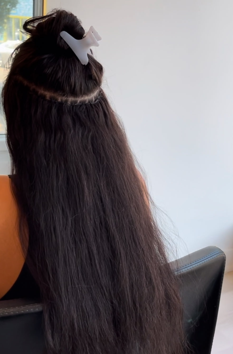 Hair extension consultation