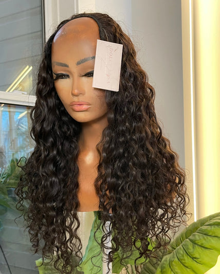 22" 2C Wavy Raw South/East Asian U-Part Wig