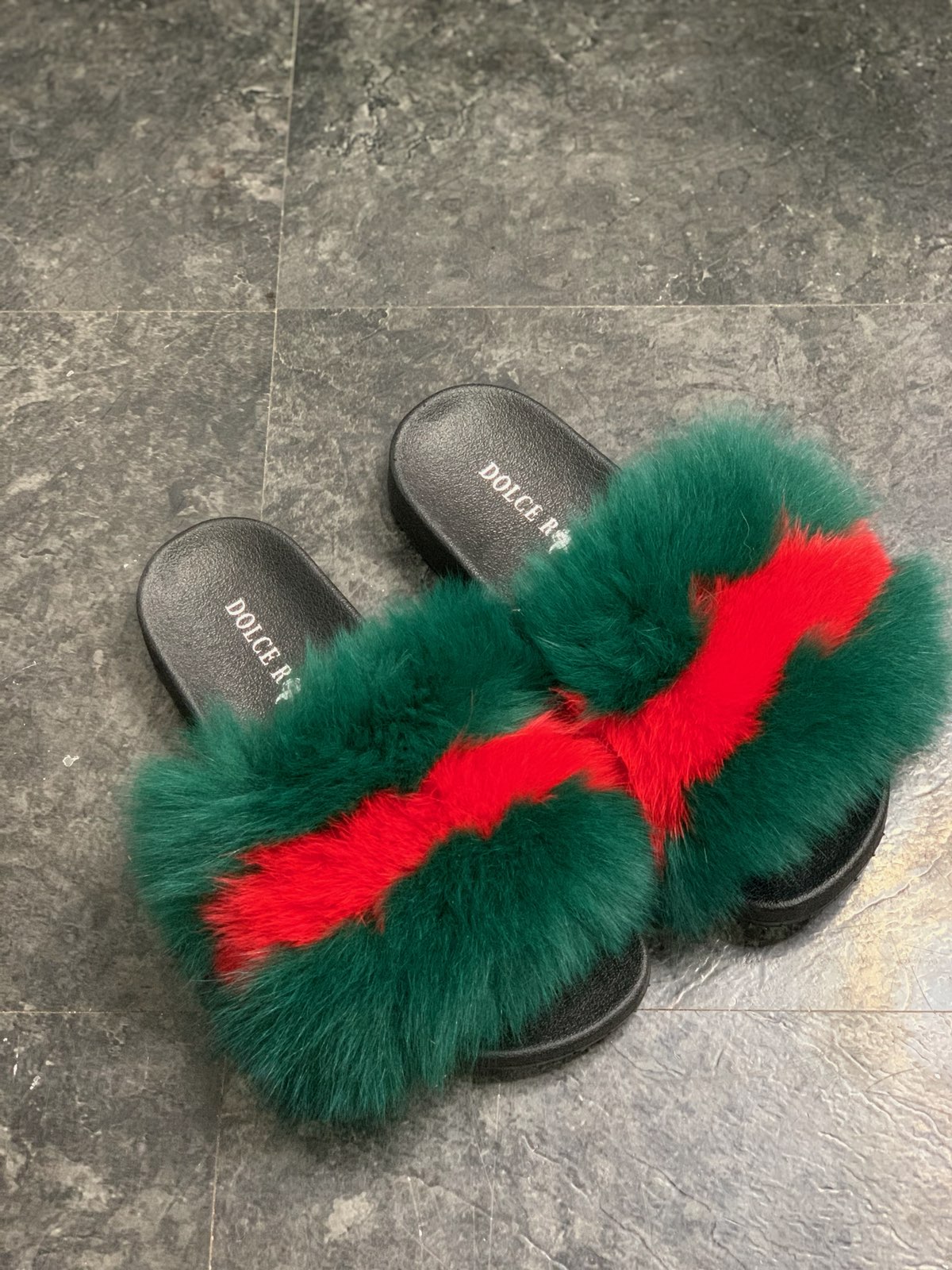 Fox Fur slides - Dolce Rosa