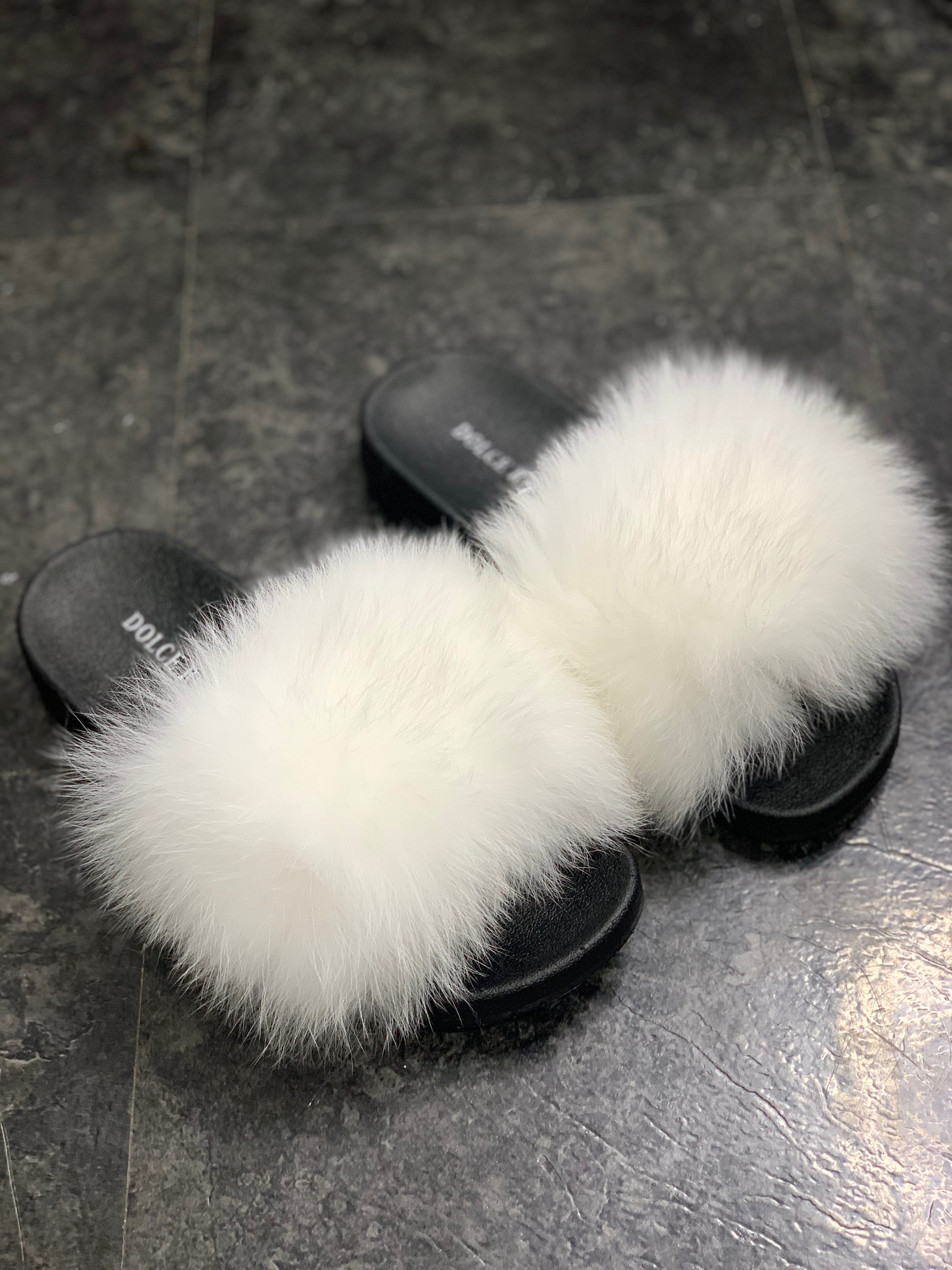 Fox Fur slides - Dolce Rosa