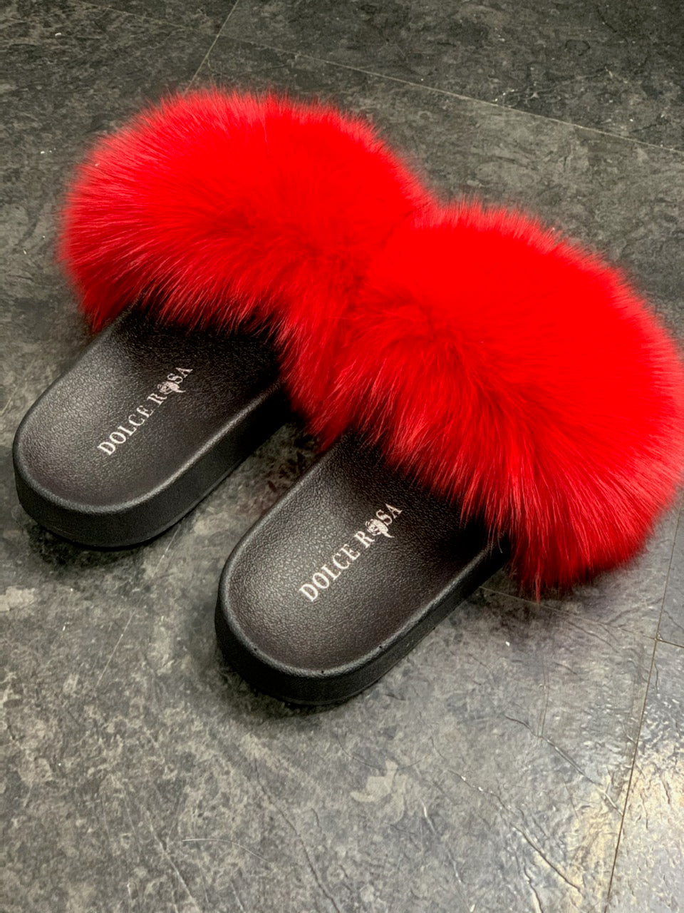 Fox Fur slides - Dolce Rosa