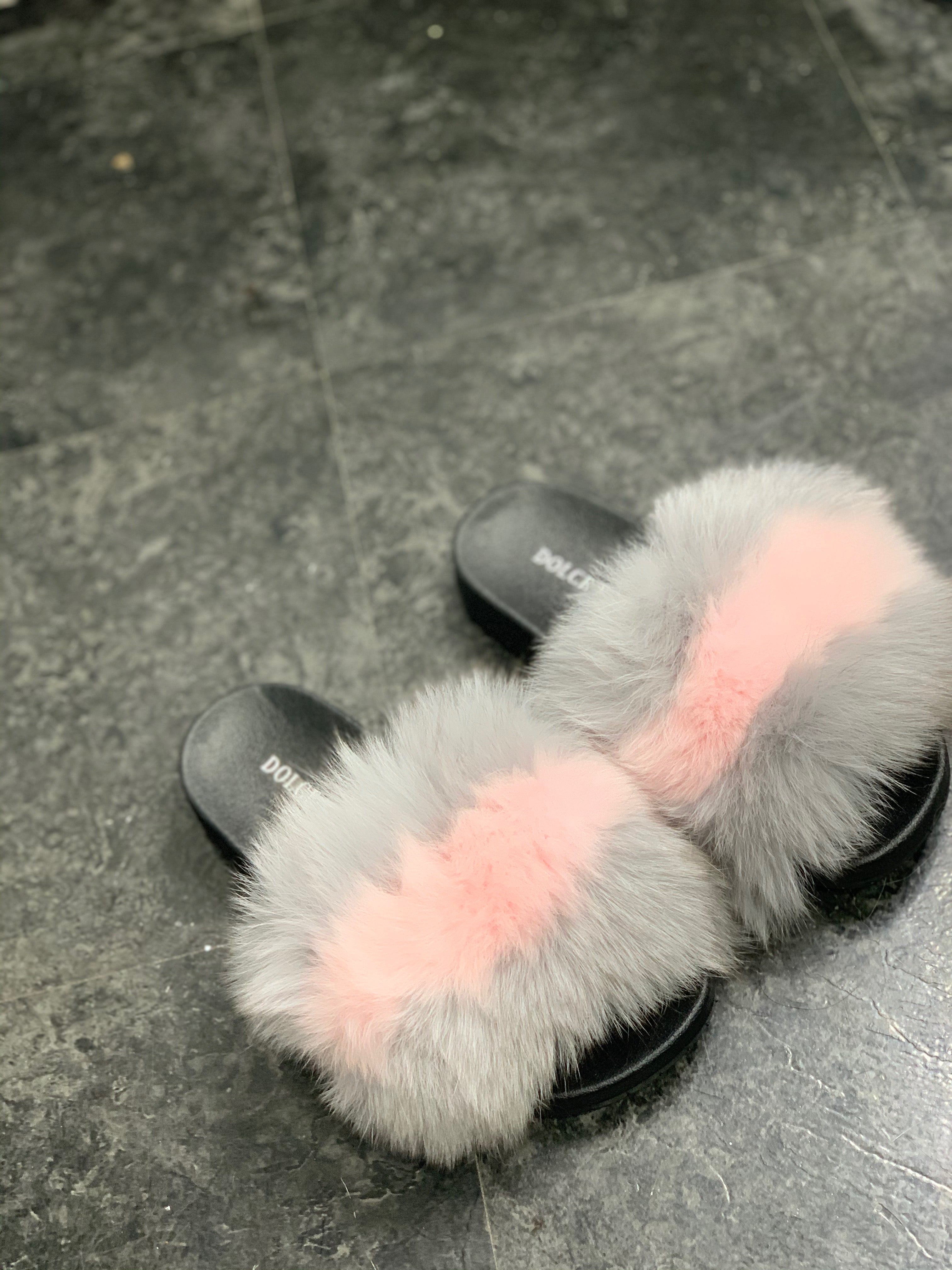 Fox Fur slides - Dolce Rosa