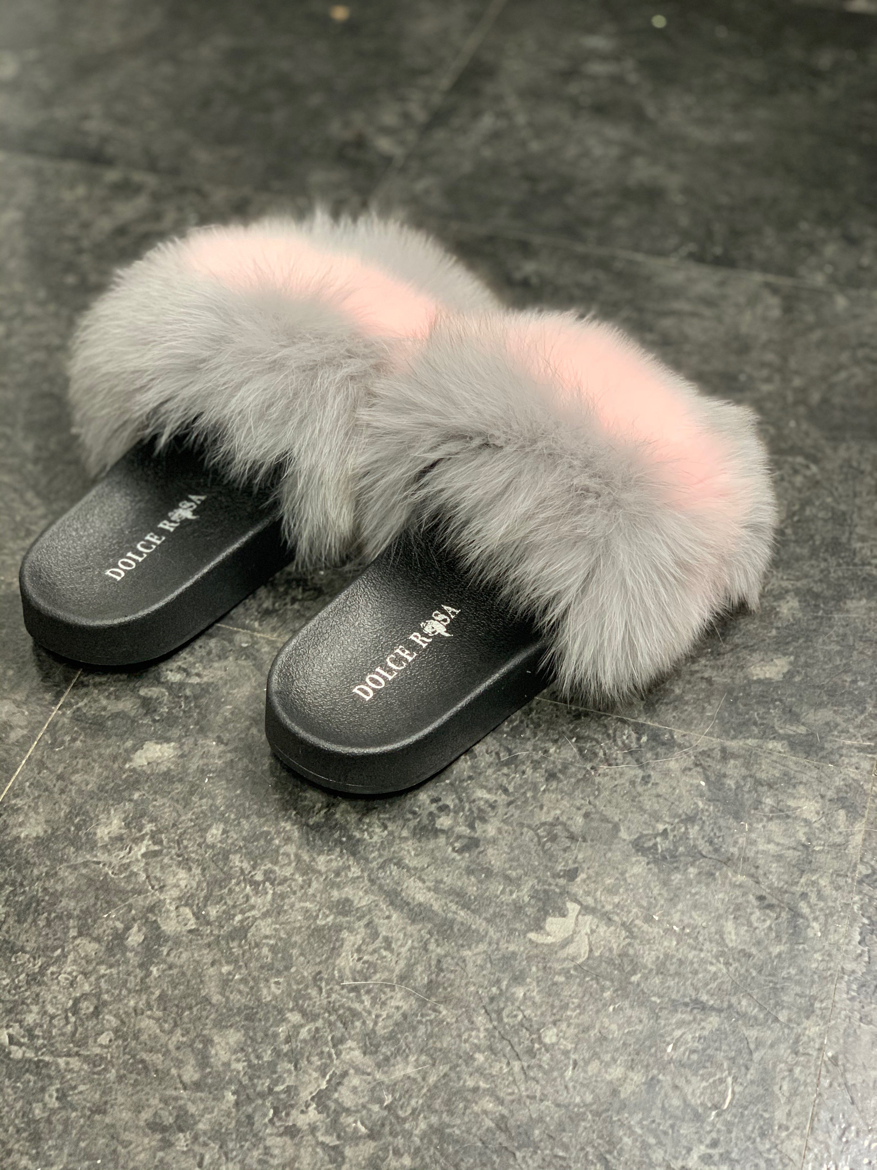 Fox Fur slides - Dolce Rosa