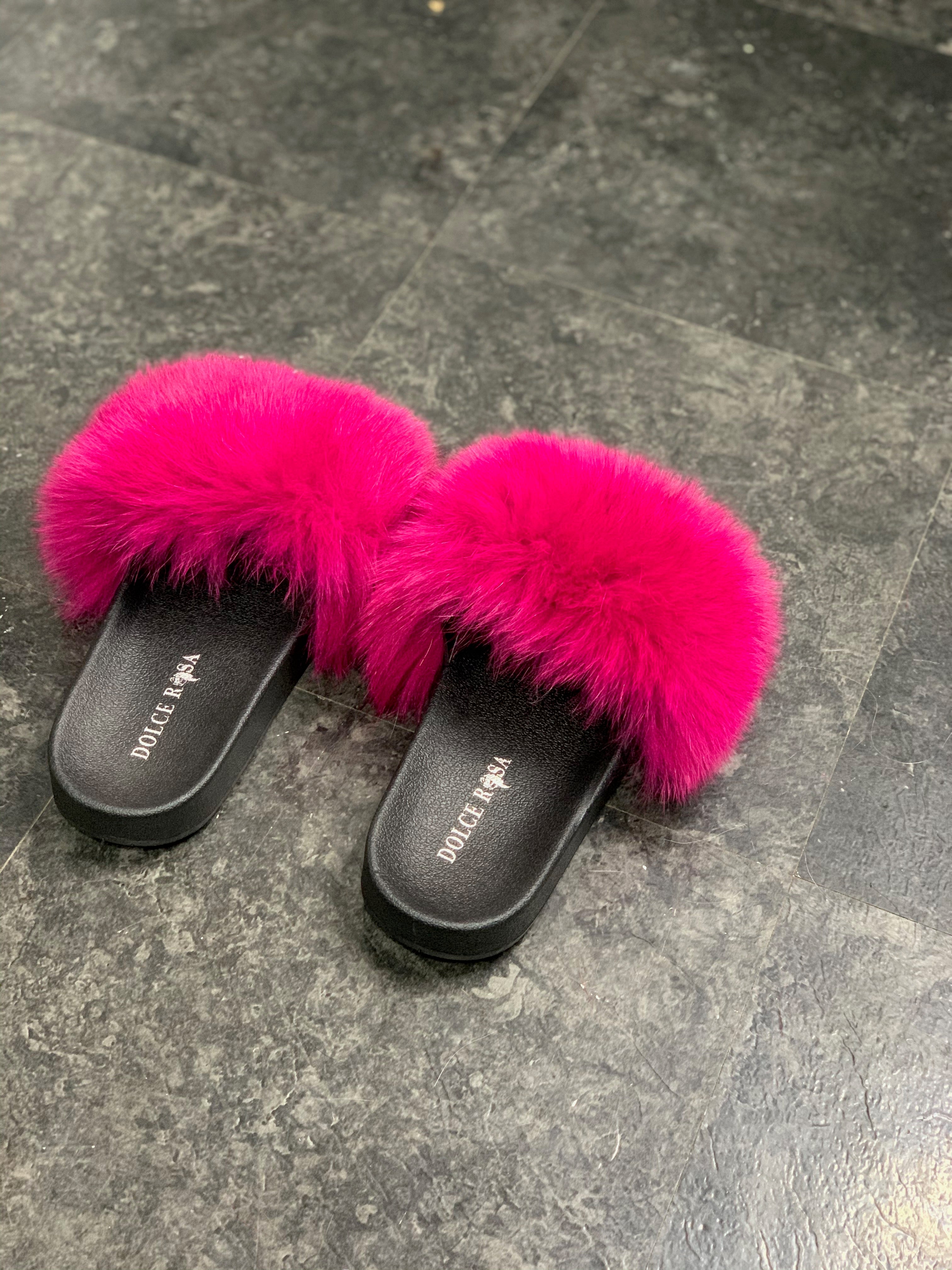 Fox Fur slides - Dolce Rosa