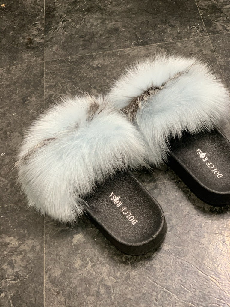 Fox Fur slides - Dolce Rosa