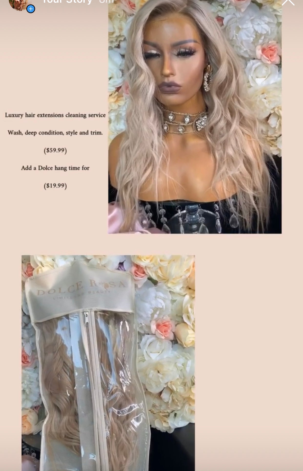 Hair extension wash and style