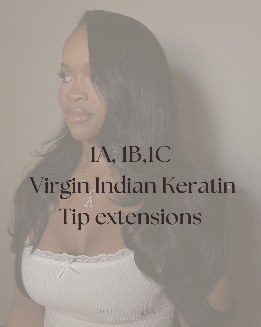 1A, 1B, 1C  - Virgin Indian Keratin Tip extensions ready to ship