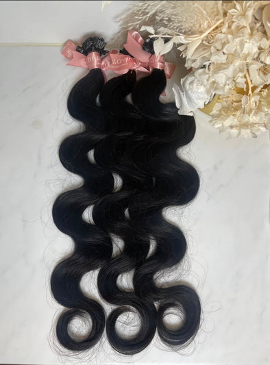 2A, 2B, 2C  - Virgin Indian Keratin Tip extensions ready to ship