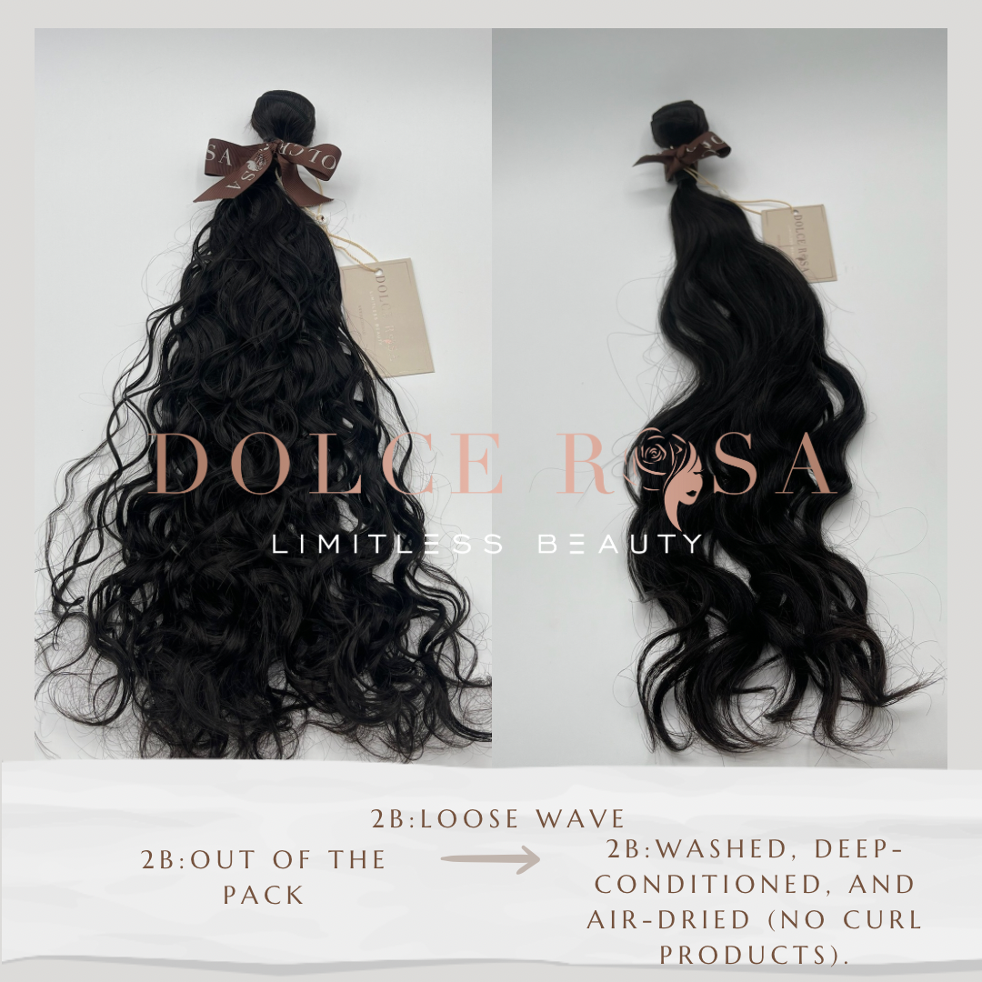 2A, 2B, 2C  - Virgin Indian Clip In extensions ready to ship