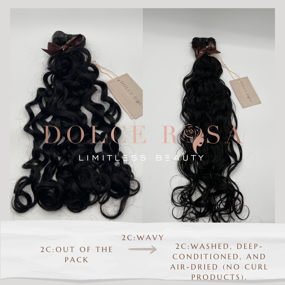 2A, 2B, 2C  - Virgin Indian Clip In extensions ready to ship