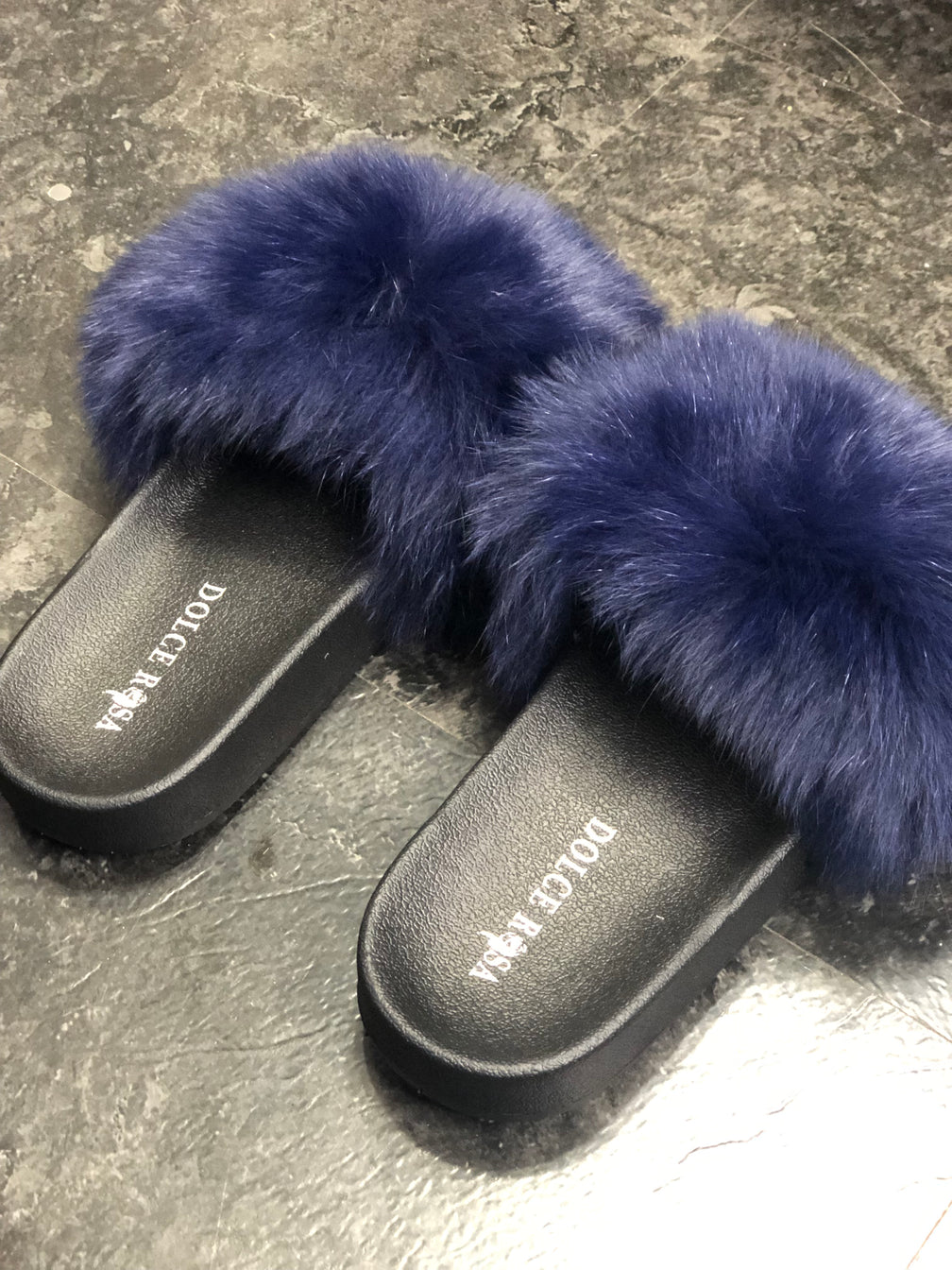Fox Fur slides - Dolce Rosa