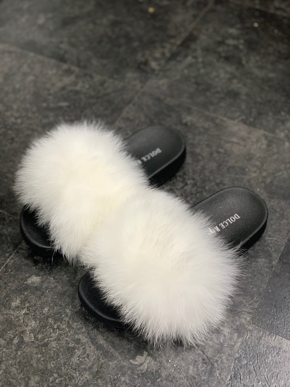 Fox Fur slides - Dolce Rosa