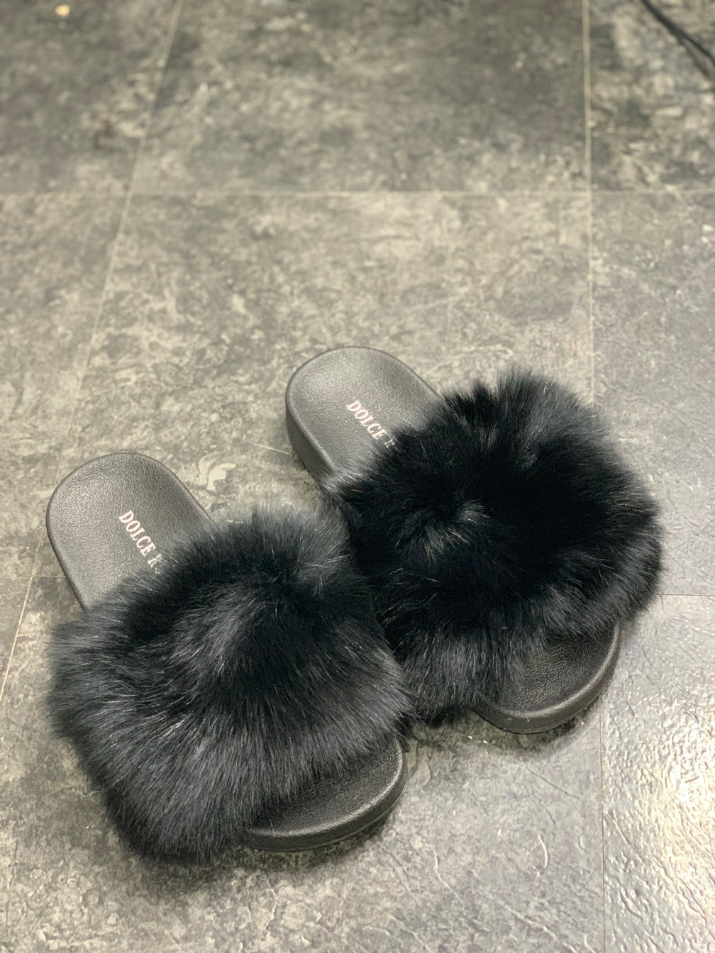 Fox Fur slides - Dolce Rosa