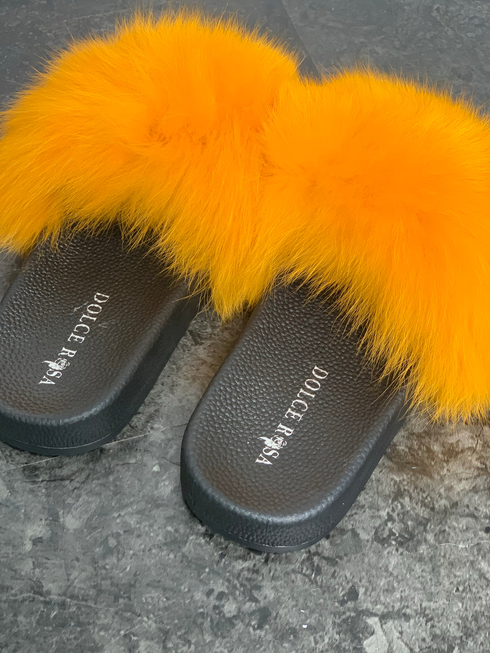 Summer Collection Fox Fur slides